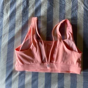 NWOT athleta exhale bra D-DD+ size small "beach peach" pink color